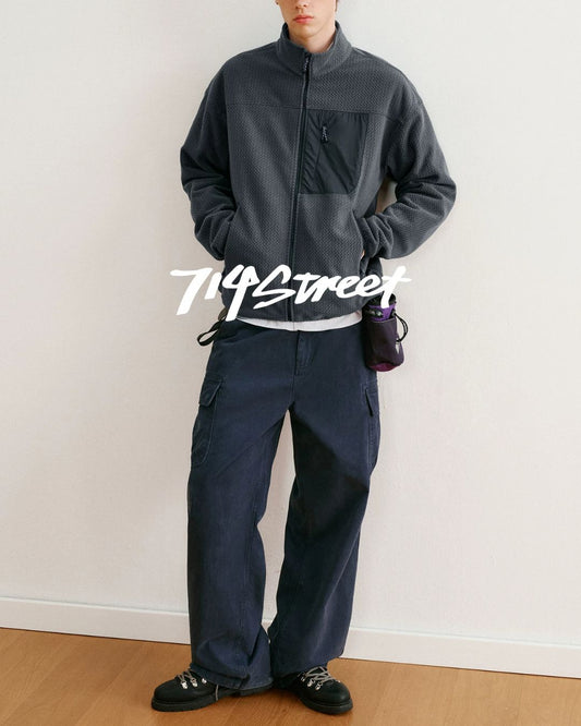 Wave Textured Fleece Jacket　JK266