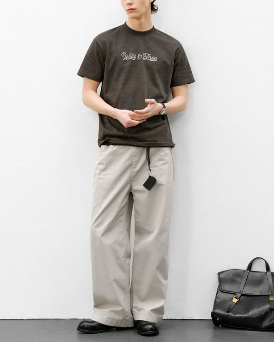 Textured Logo Crew Neck T-Shirt　ST188