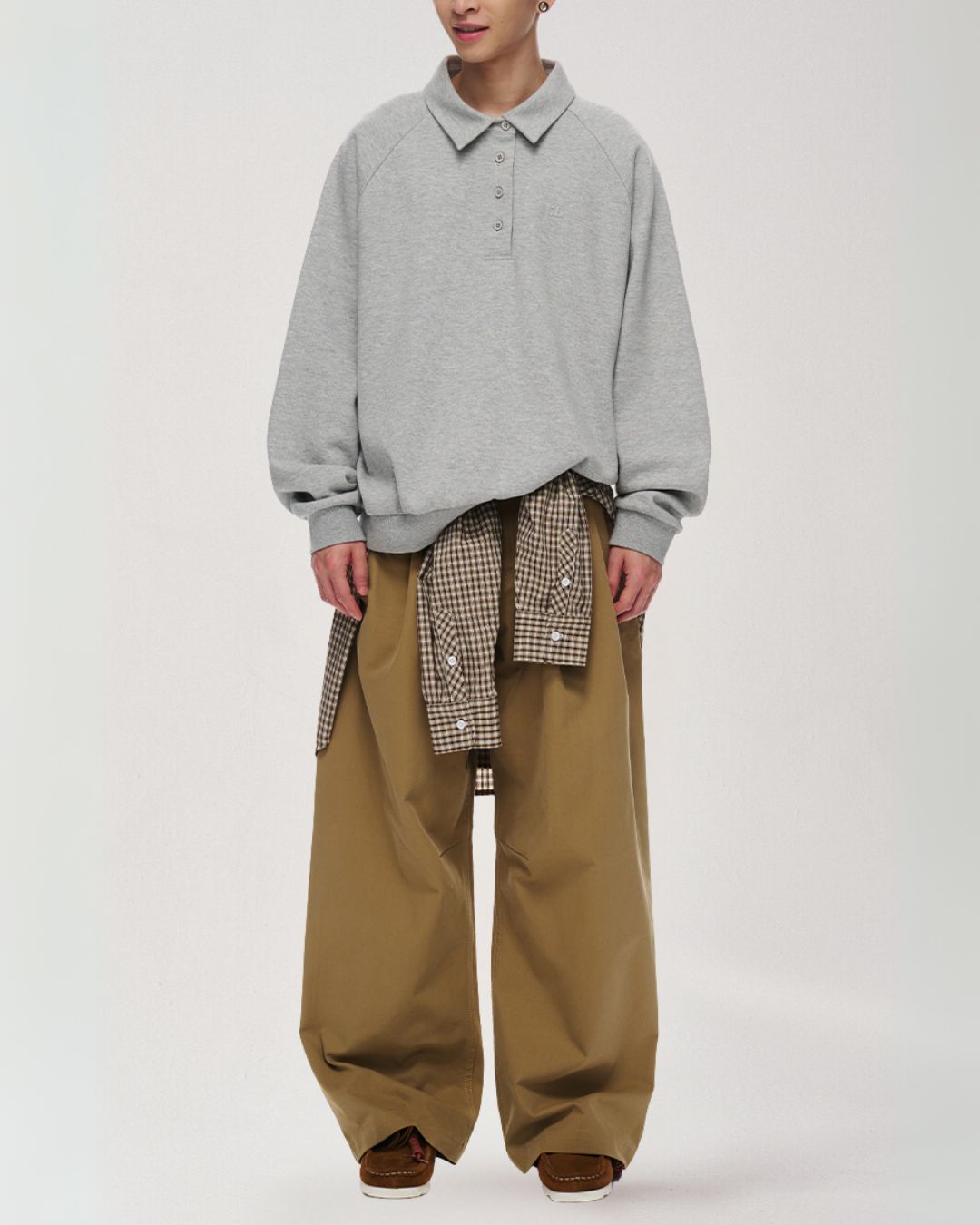 Relaxed Polo Sweatshirt　LS098