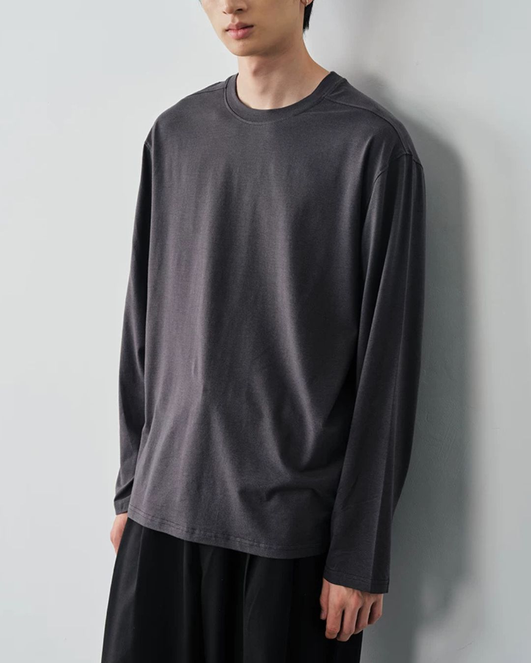 Wool Blend Long Sleeve T-Shirt　LT092