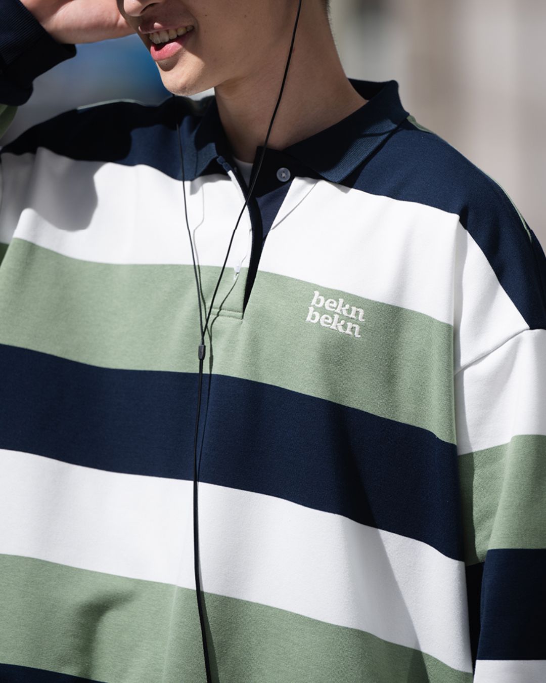 Border Polo Sweatshirt　LS101