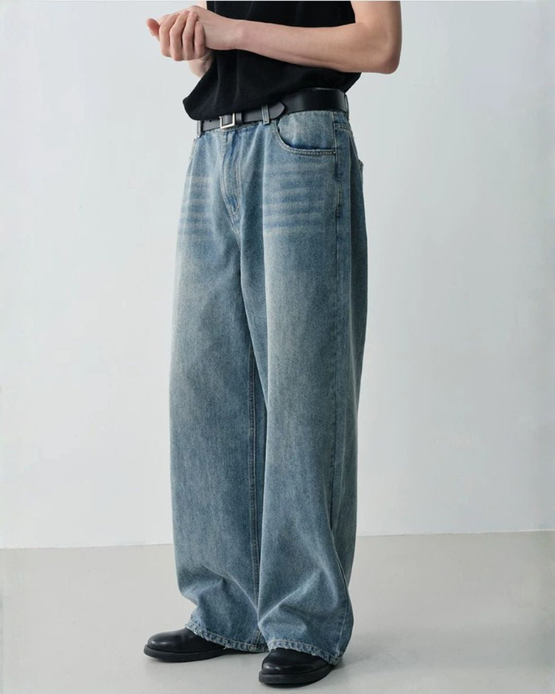 Vintage Washed Wide Jeans　DP061