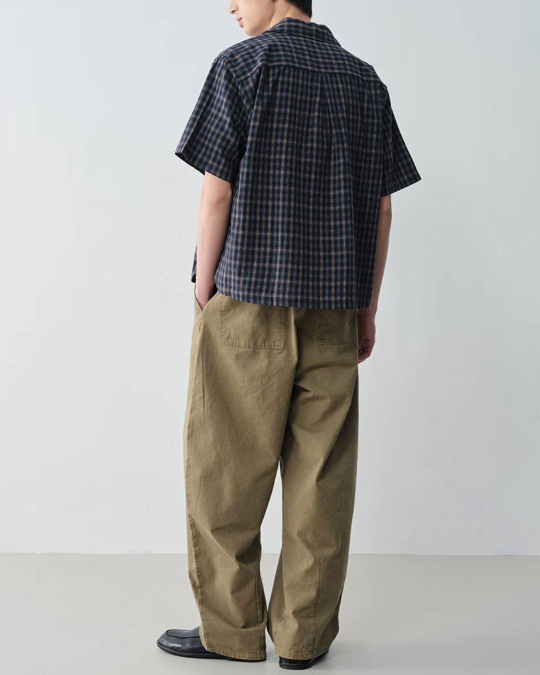 Pleated Cotton Wide Pants　WP102