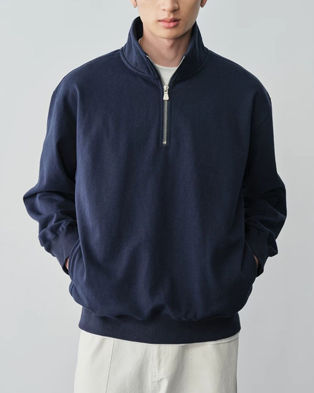 Relaxed Half Zip Sweat　SW098