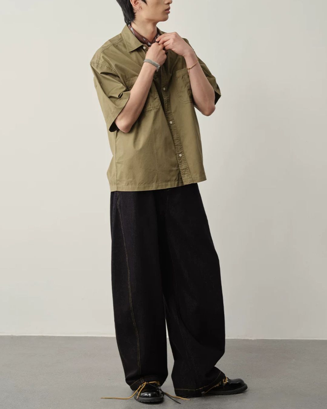 【10日以内お届け】Sleek High-ounce Denim Pants　DP059