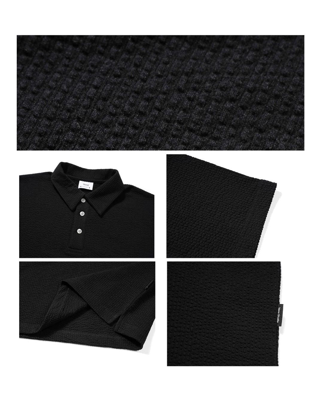 Comfortable Waffle Polo Shirt　SS087