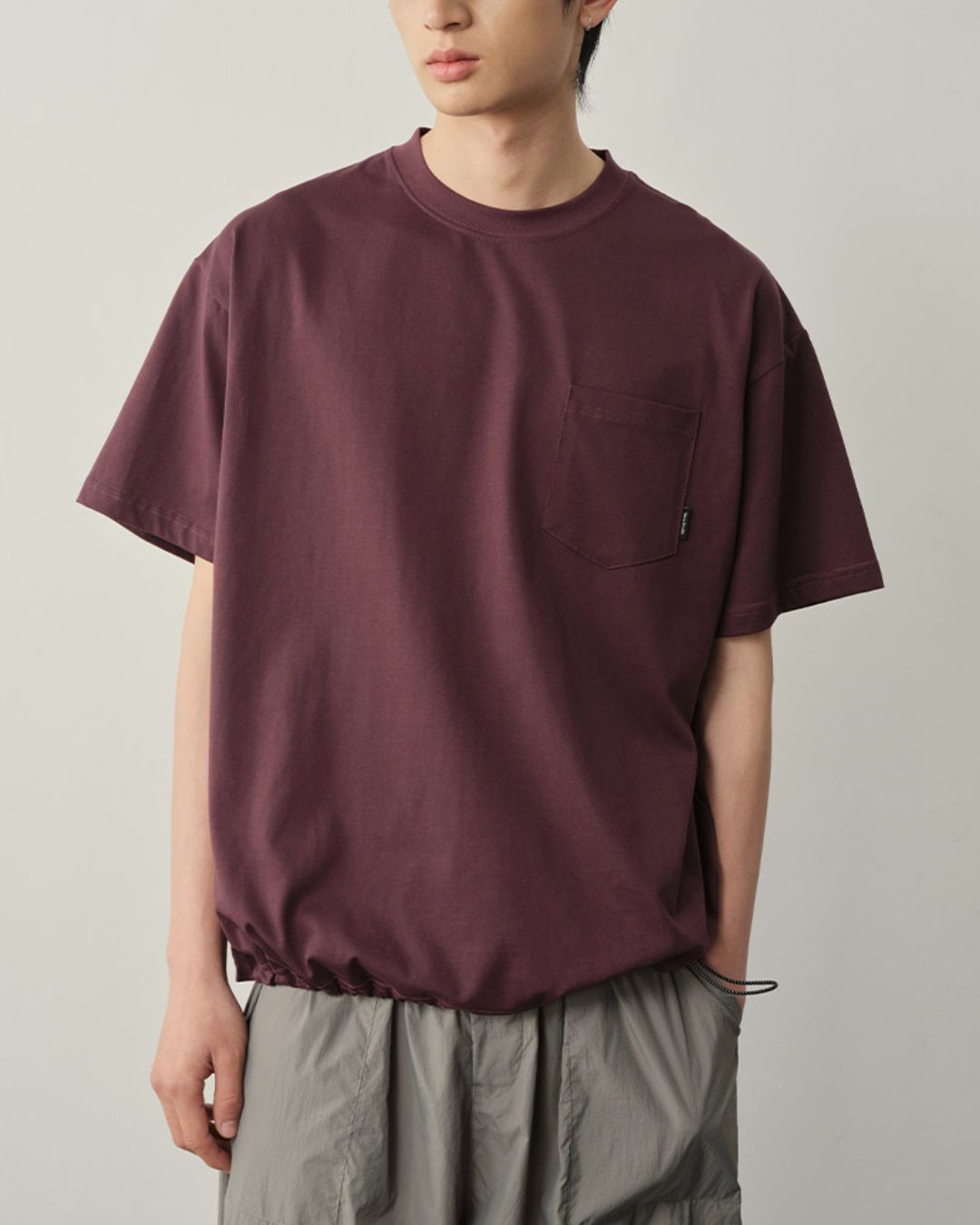 Pocket Drawstring Cool T-shirt　ST183