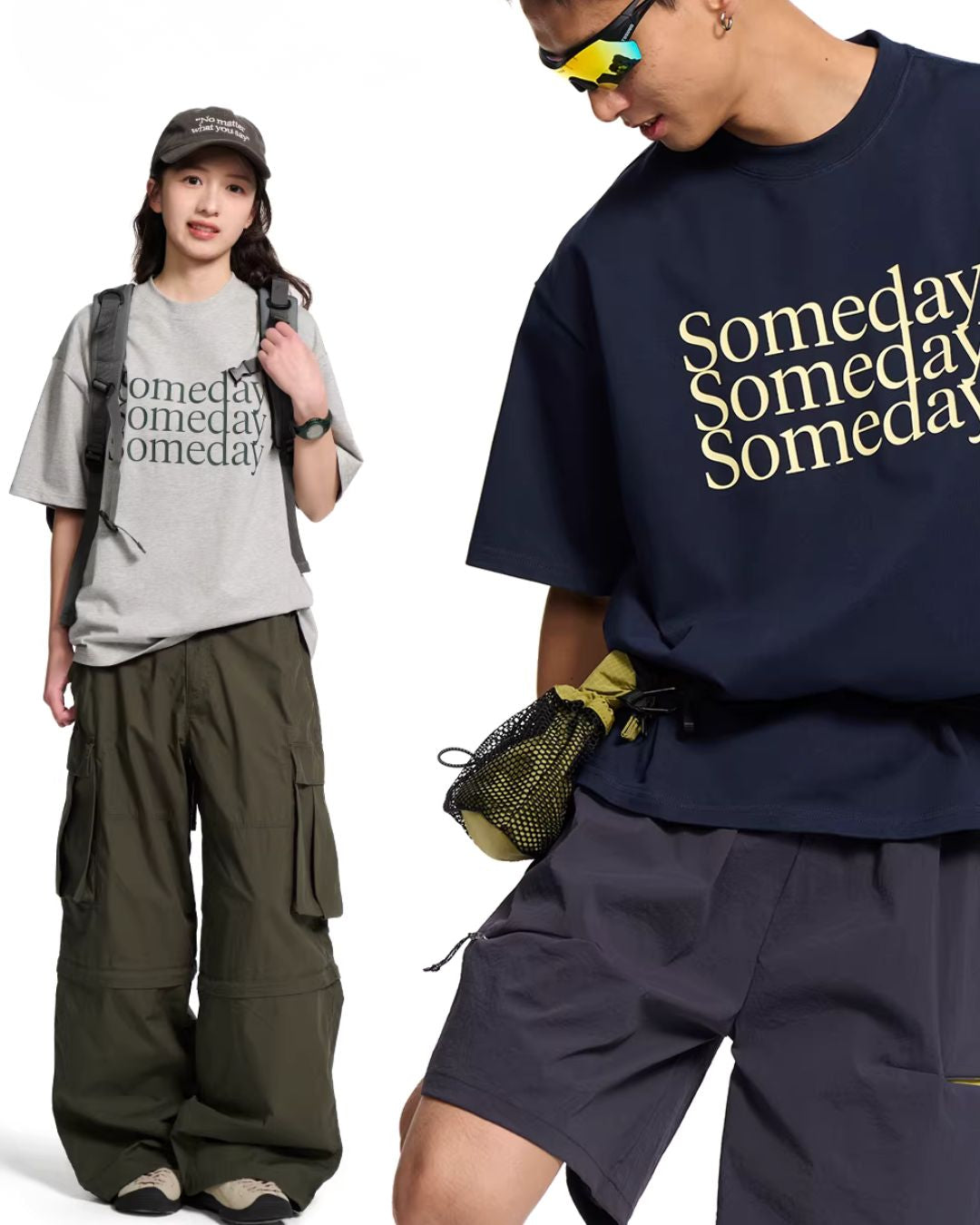 3-tier Logo Loose T-shirt　ST180