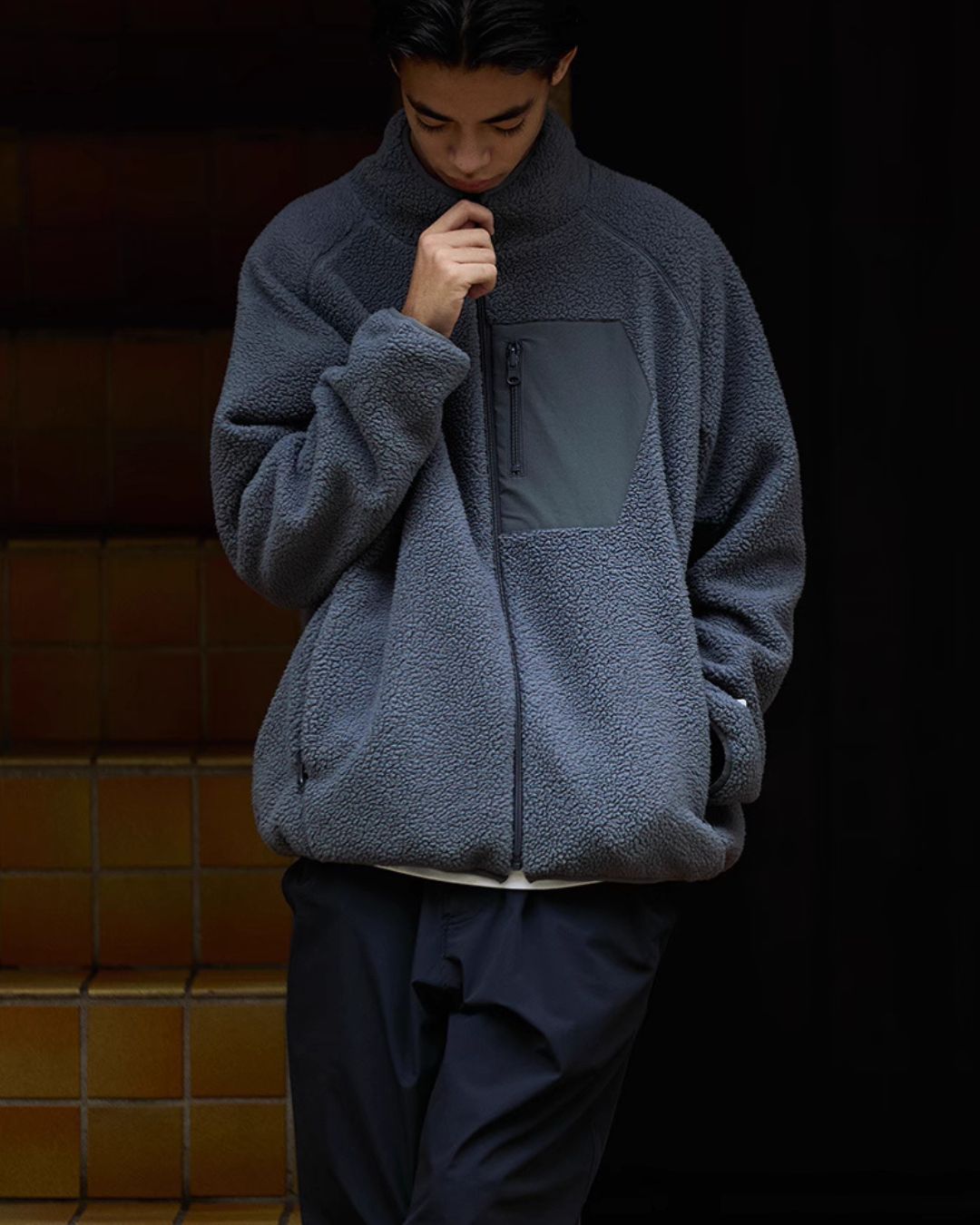 【予約商品】Stand Collar Fleece Jacket　JK198