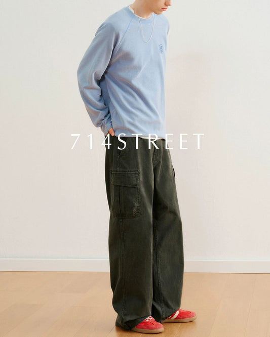 Washed Cargo Wide Pants　CP063