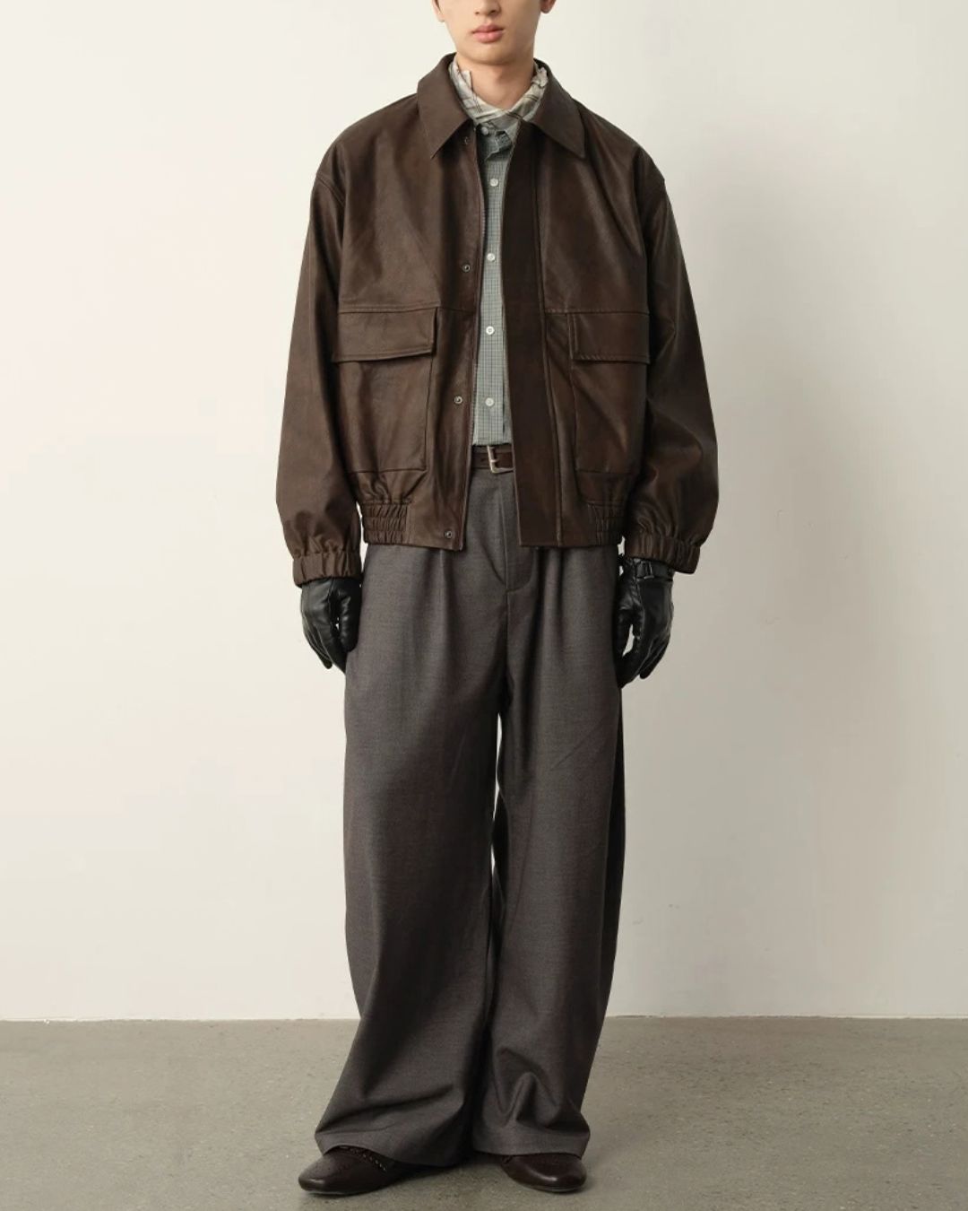 Retro PU Leather Jacket　JK260