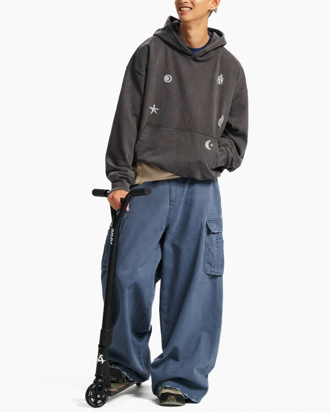 Washed Symbol Hoodie　HD083