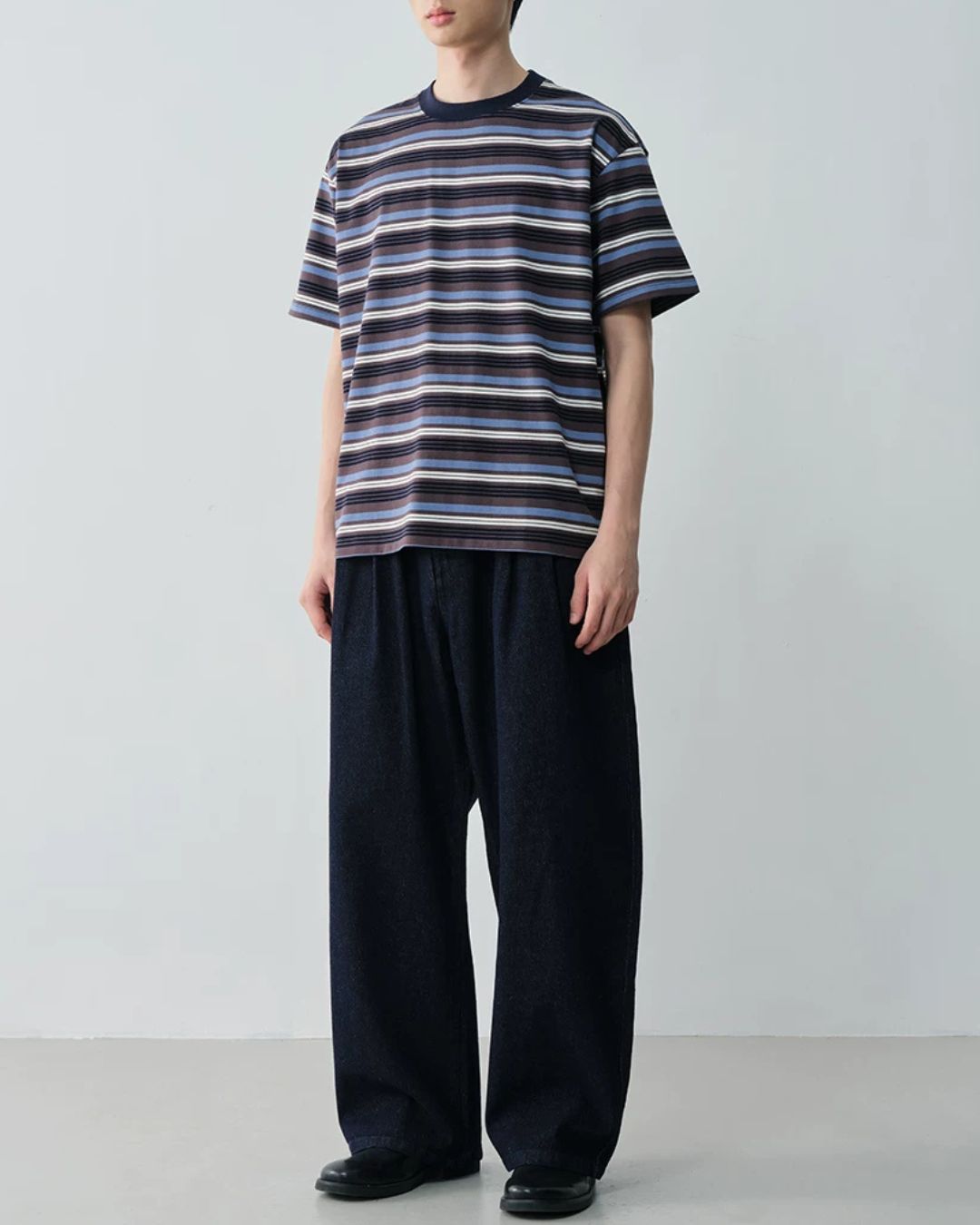Color-blocked Striped T-shirt　ST195