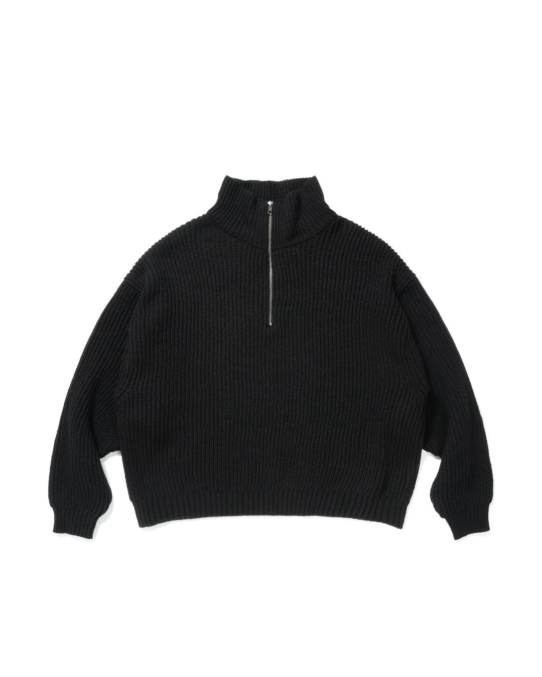 Wool Blend Ribbed Half Zip Knit　KN054