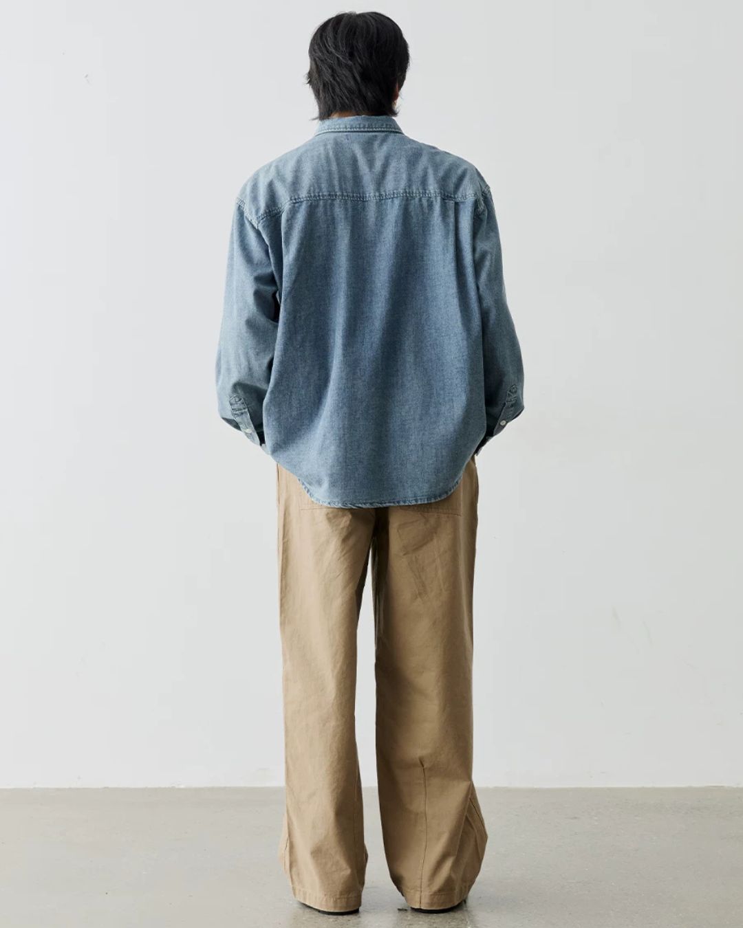 Washed Denim Utility Pocket Shirt　LS109