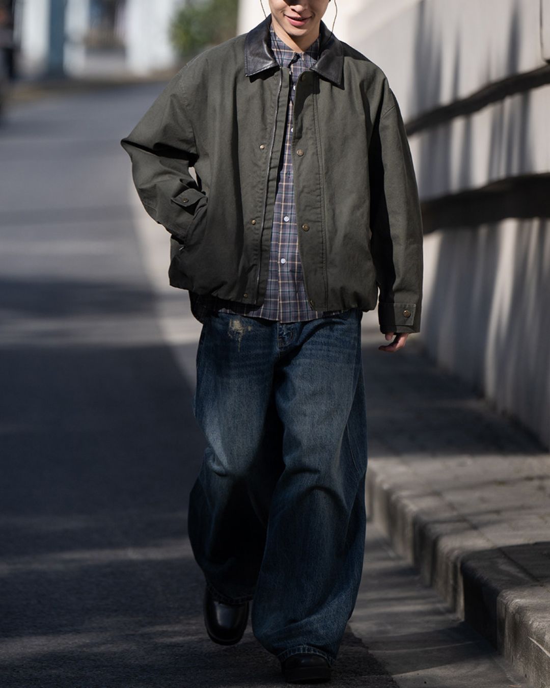 【予約販売】Leather Collar Vintage Jacket　JK247