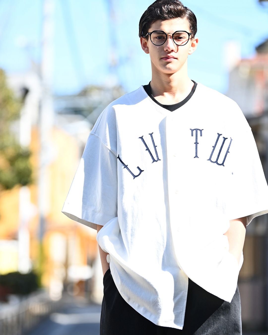 No-collar Baseball Shirt　SS064