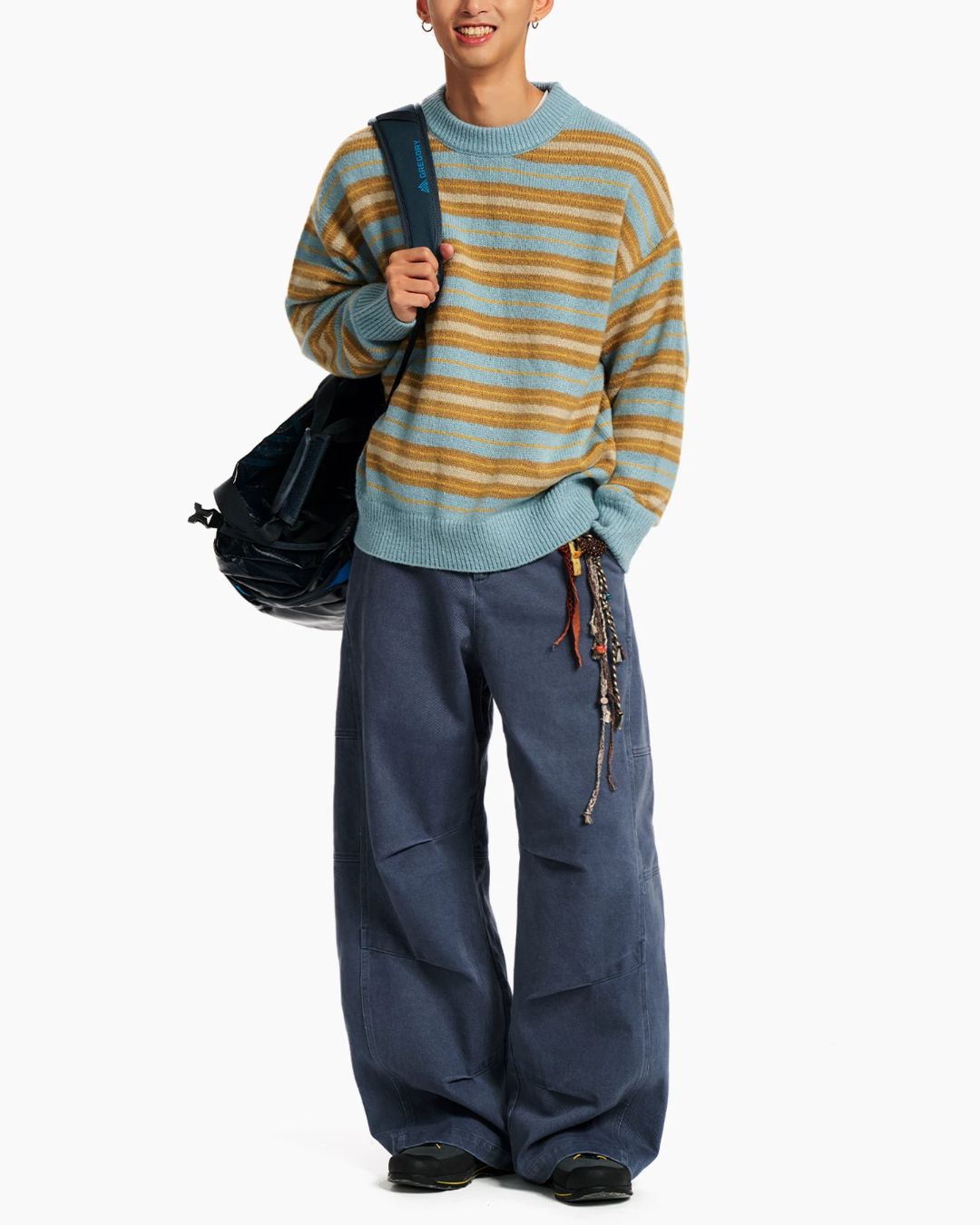 Retro Stripe Crewneck Knit　KN060