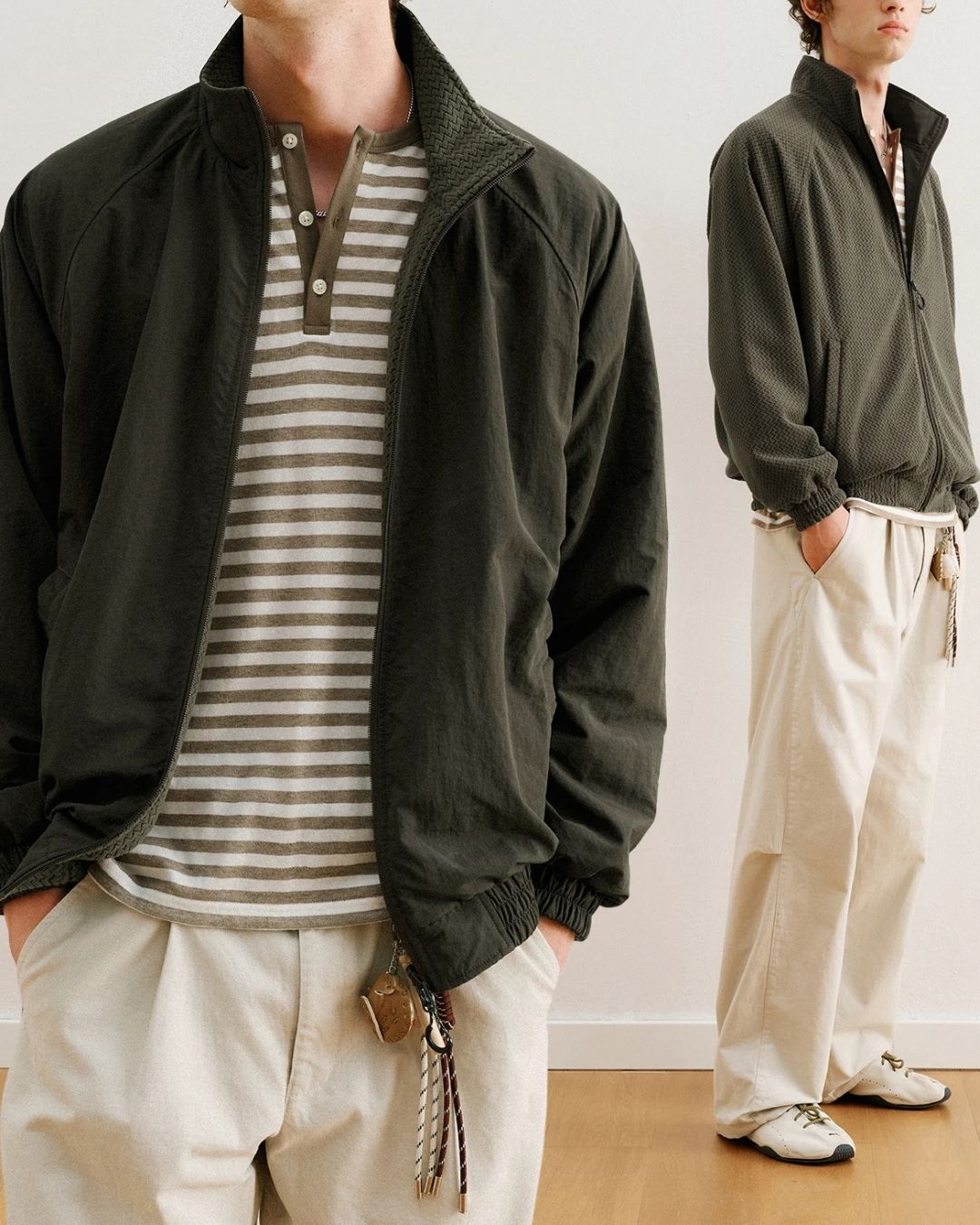 Reversible Stand Collar Jacket　JK257