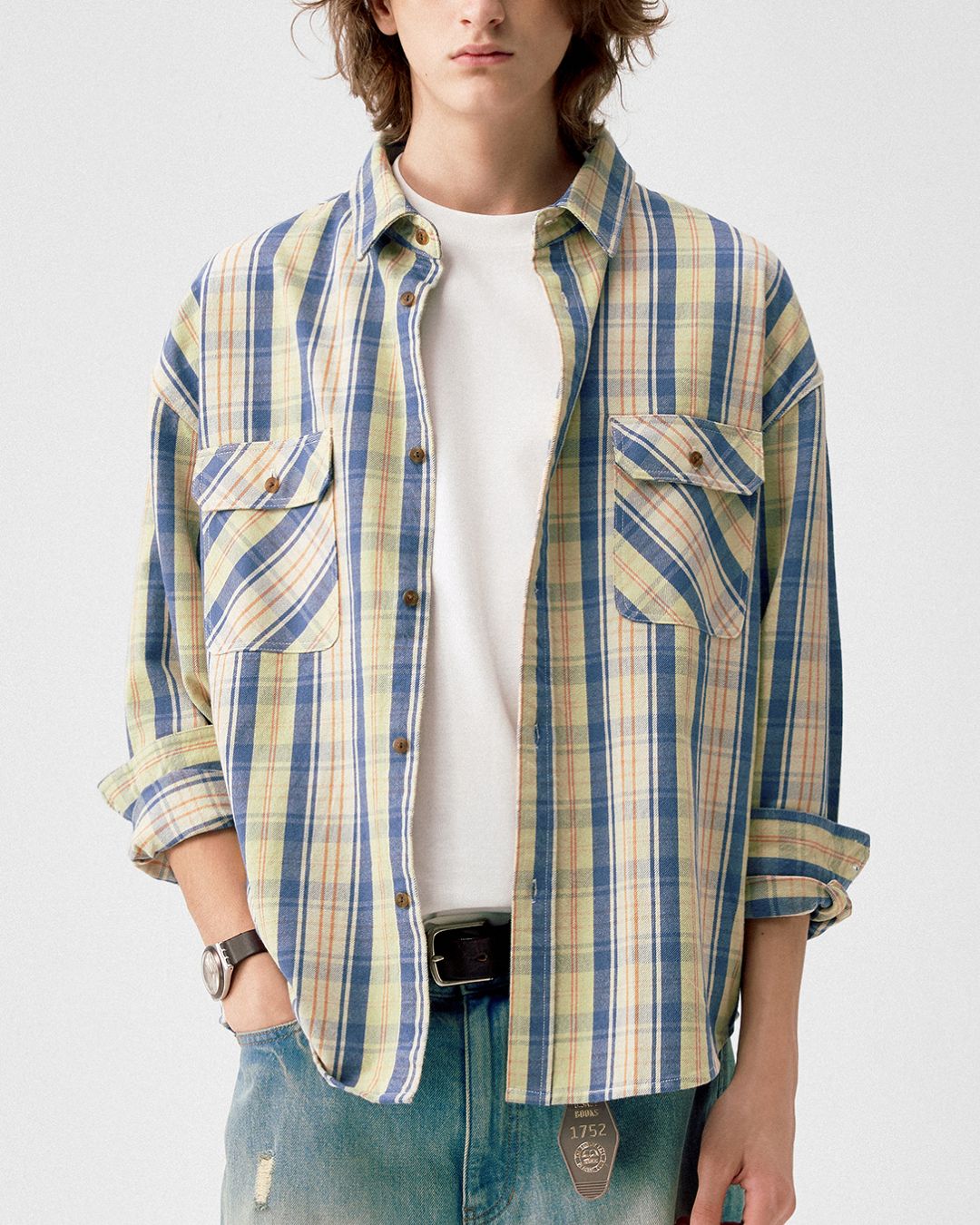 Cotton Check Shirt　LS088