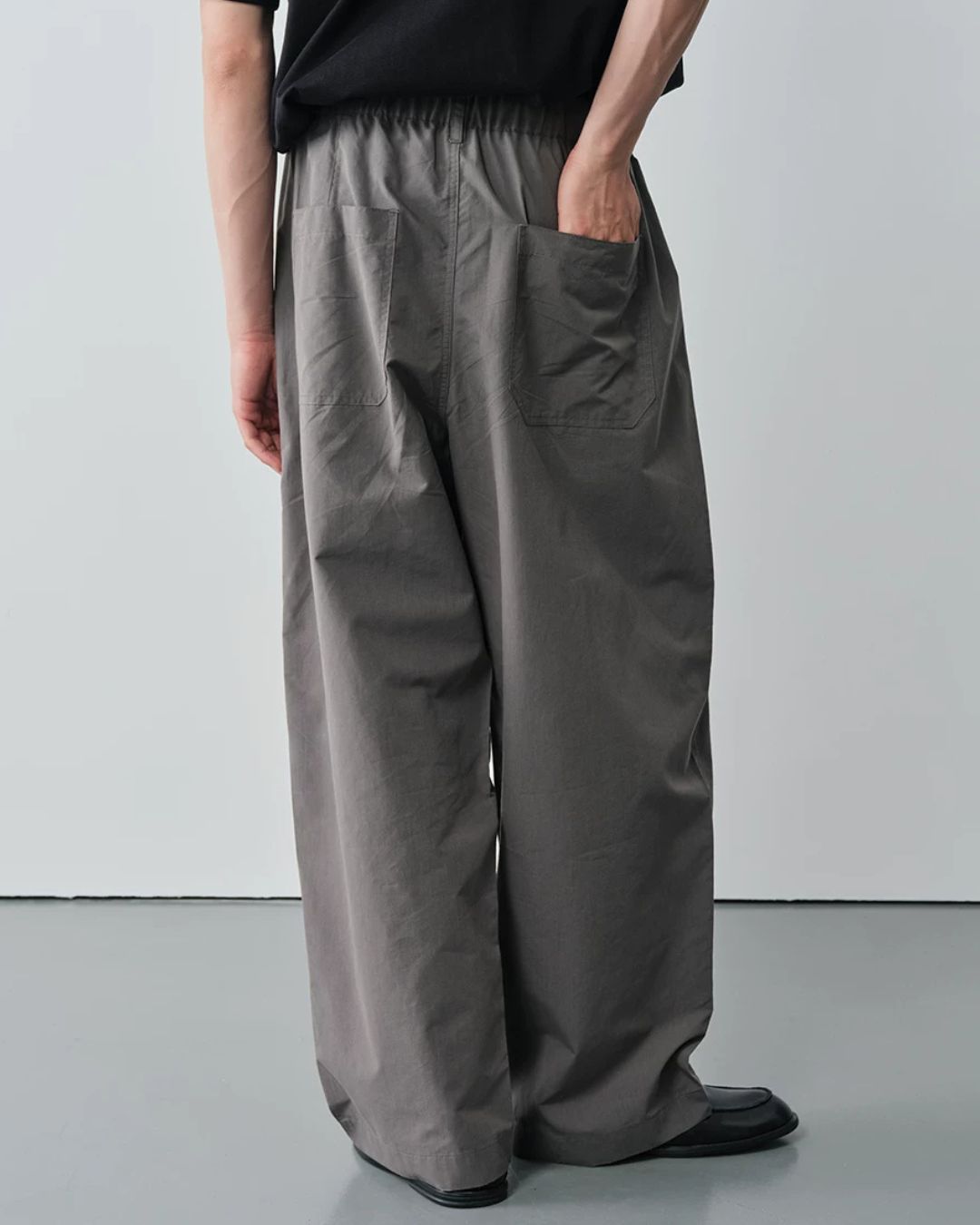 Linen-blend Curved Pants　WP107
