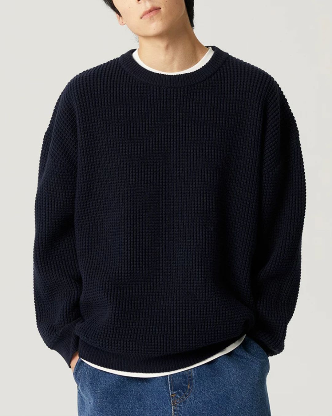 Waffle Crewneck Knit　KN057