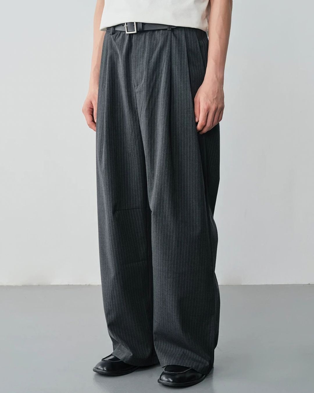 Pinstripe Wide Slacks　SL005
