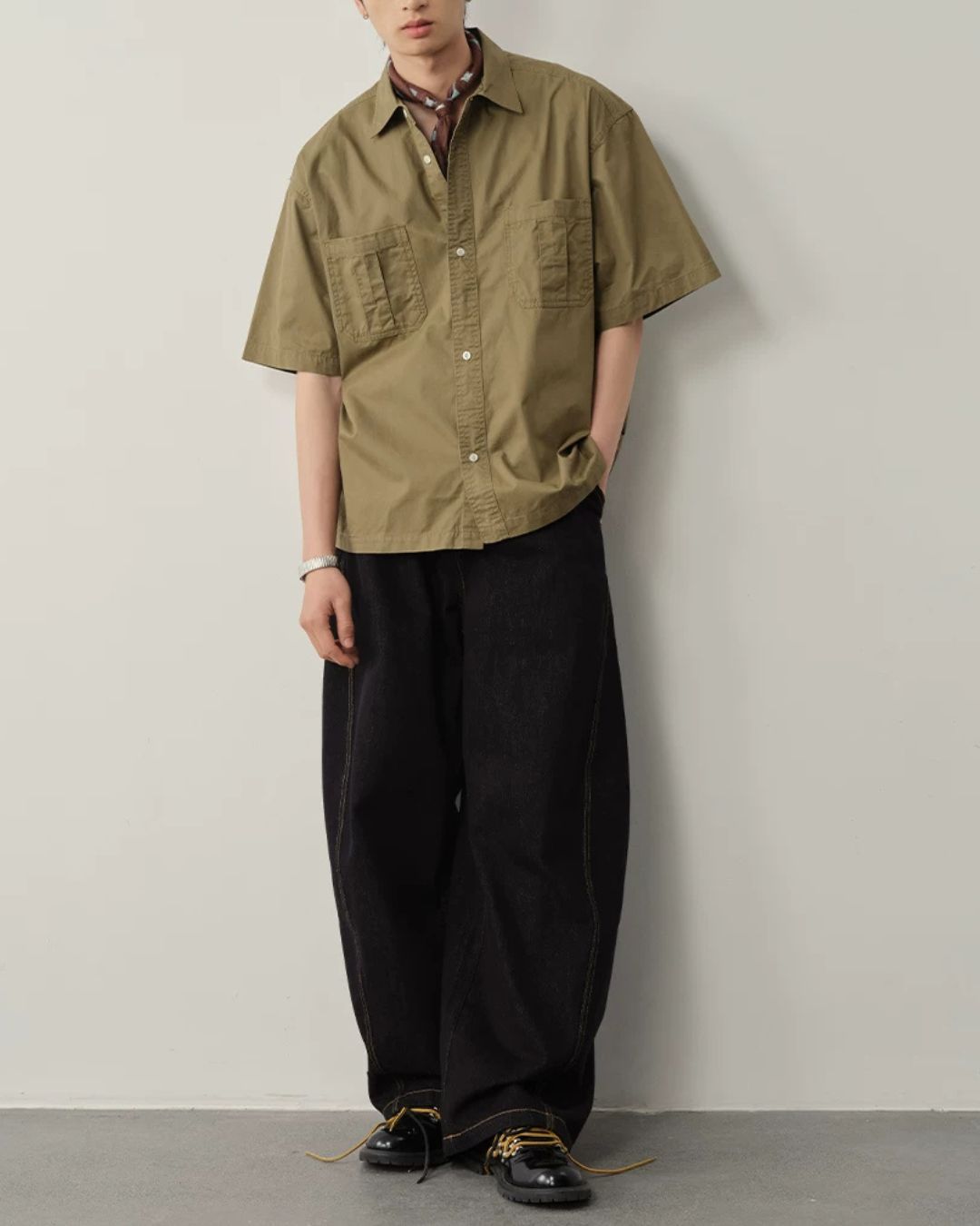 【10日以内お届け】Sleek High-ounce Denim Pants　DP059