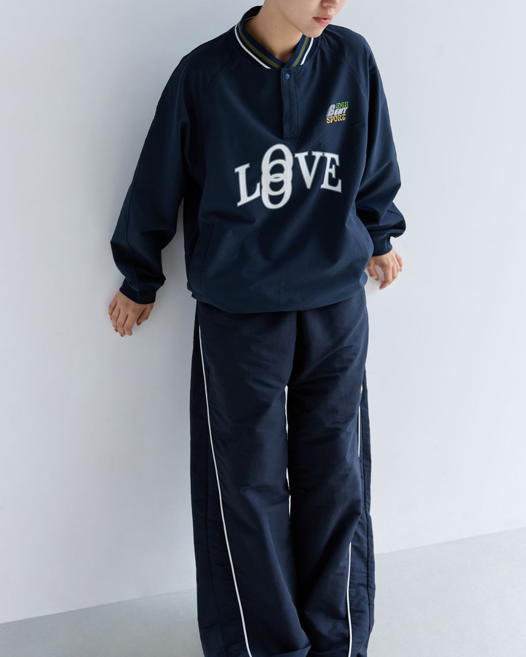 Side Line Drawstring Wide Pants　WP087
