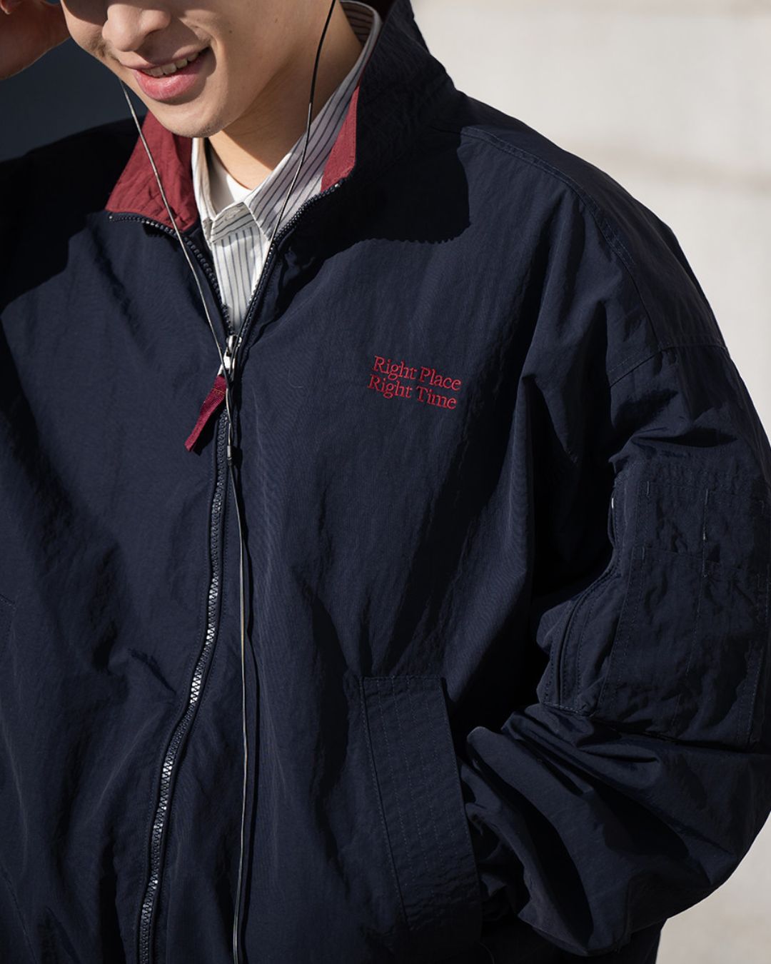 【10日以内お届け】Arm Pocket Nylon Jacket　JK249