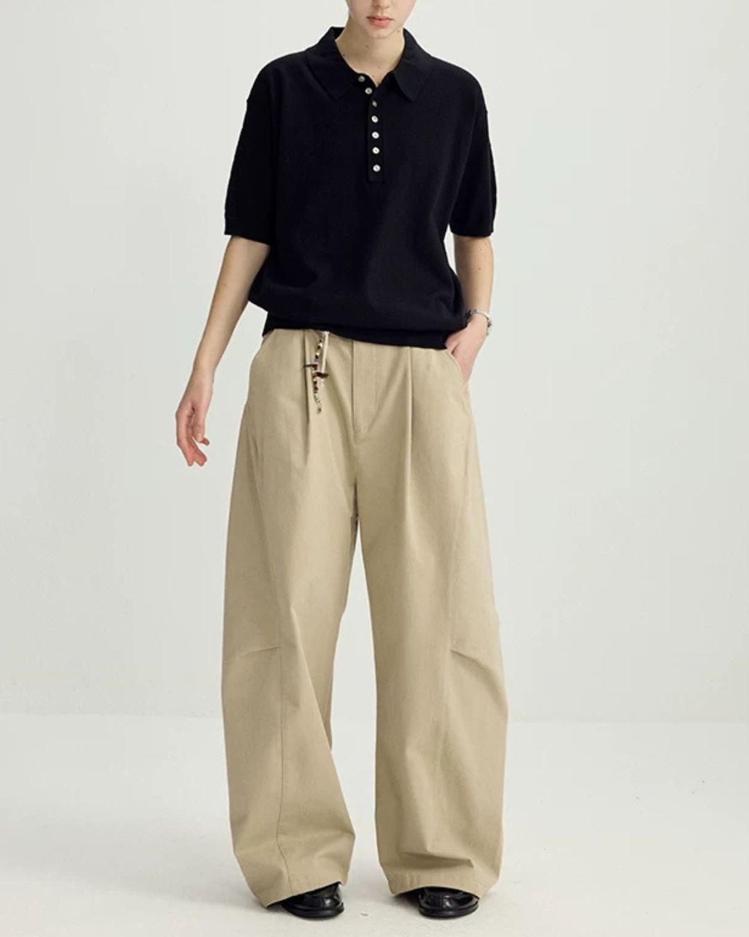 Washed Cotton Side-tuck Pants　WP100