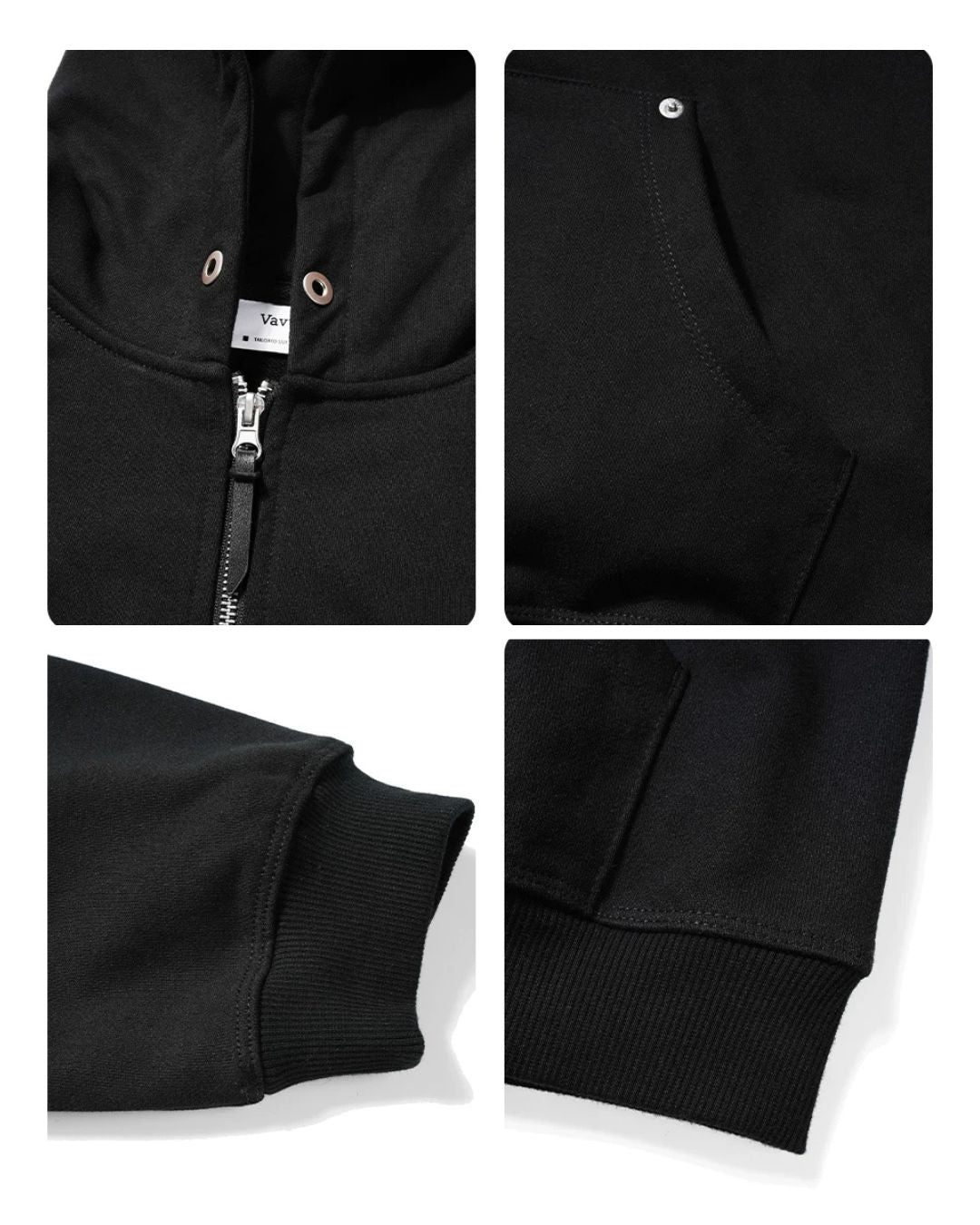 Double Zip Heavy Hoodie　HD087