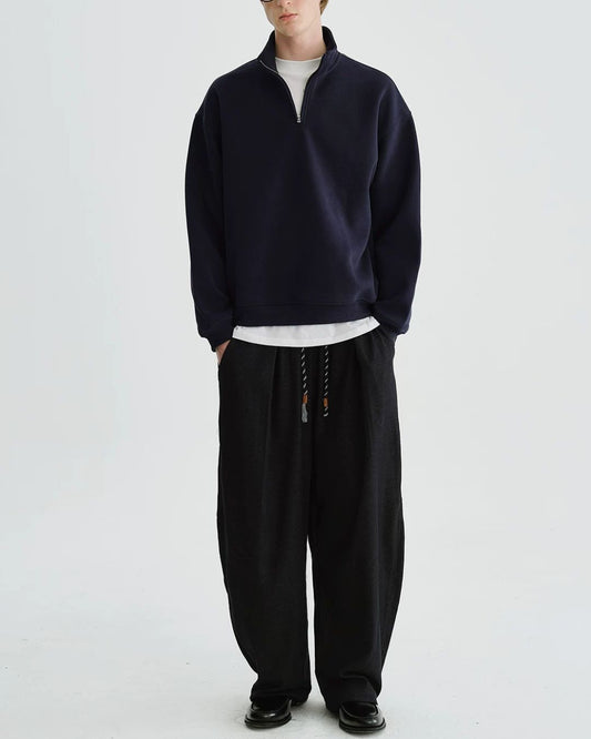 Drawstring Relaxed Tucked Pants　WP099