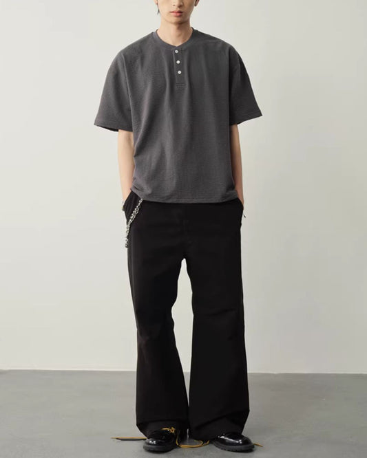 Thermal Henley Neck T-shirt　ST182