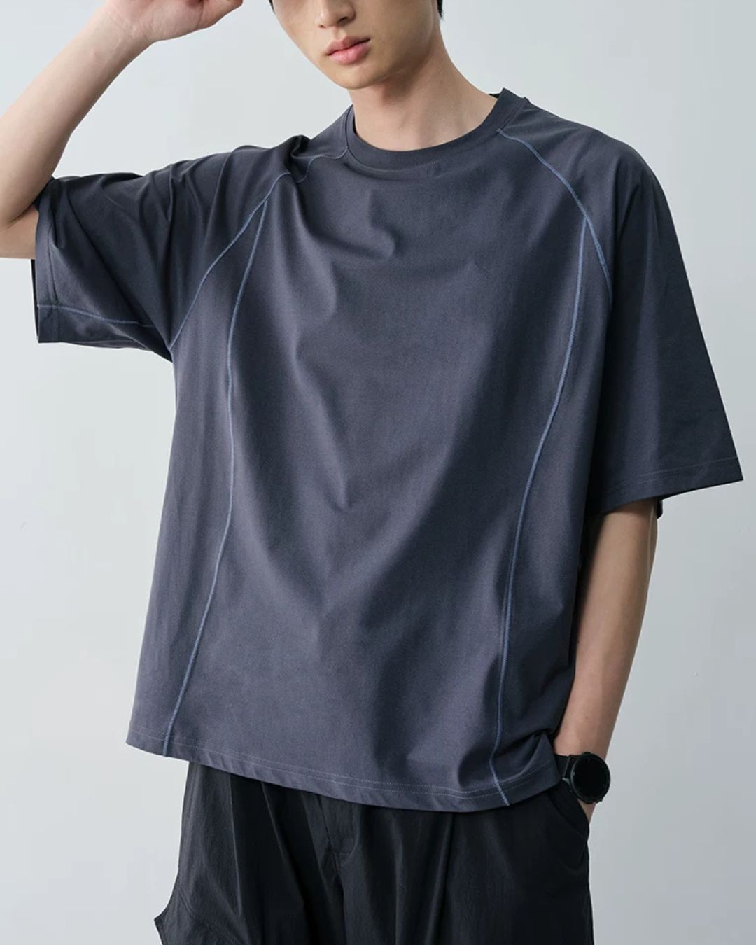 Curved Line Sporty T-Shirt　ST190