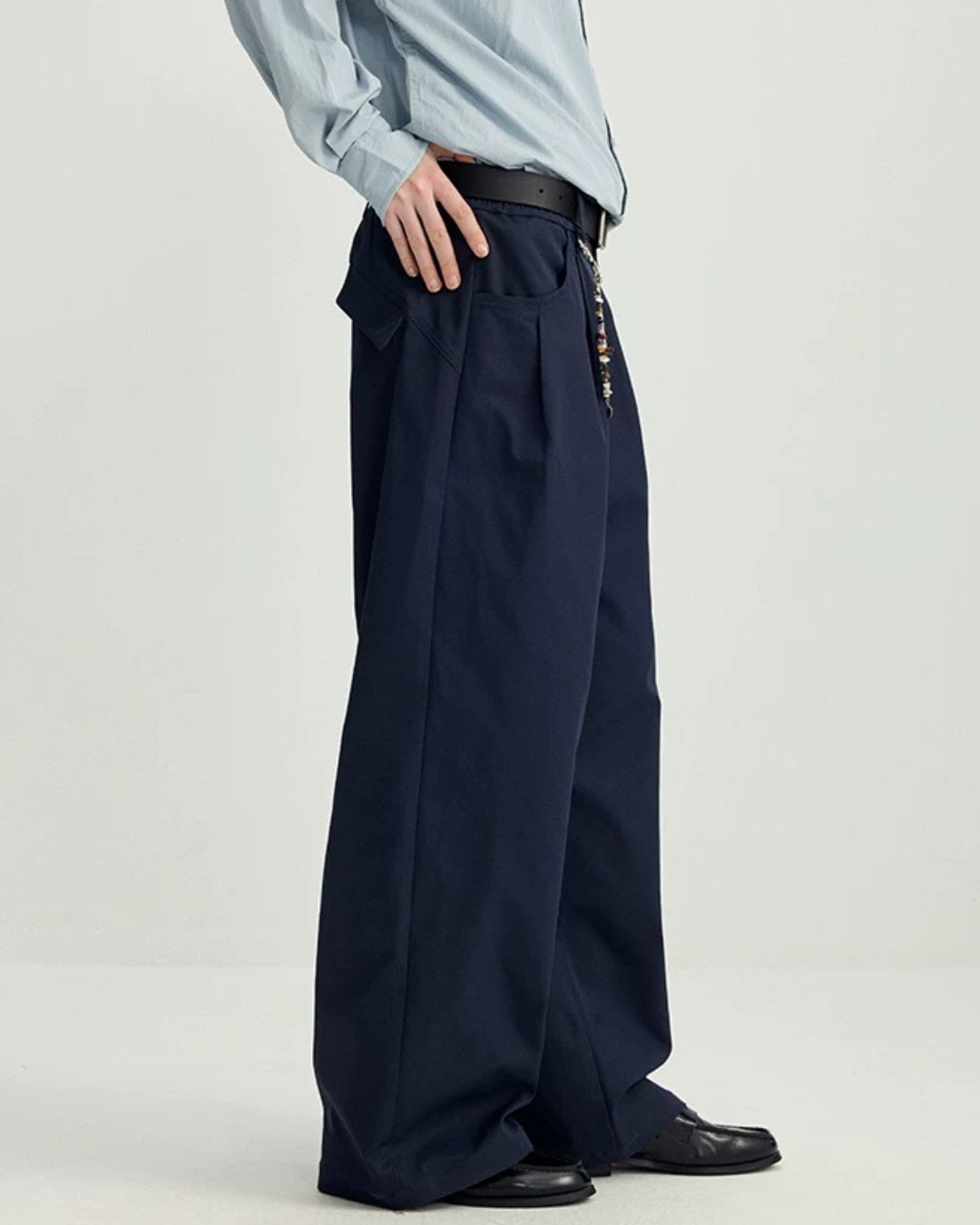 Flap Pocket Straight Wide Pants　WP101