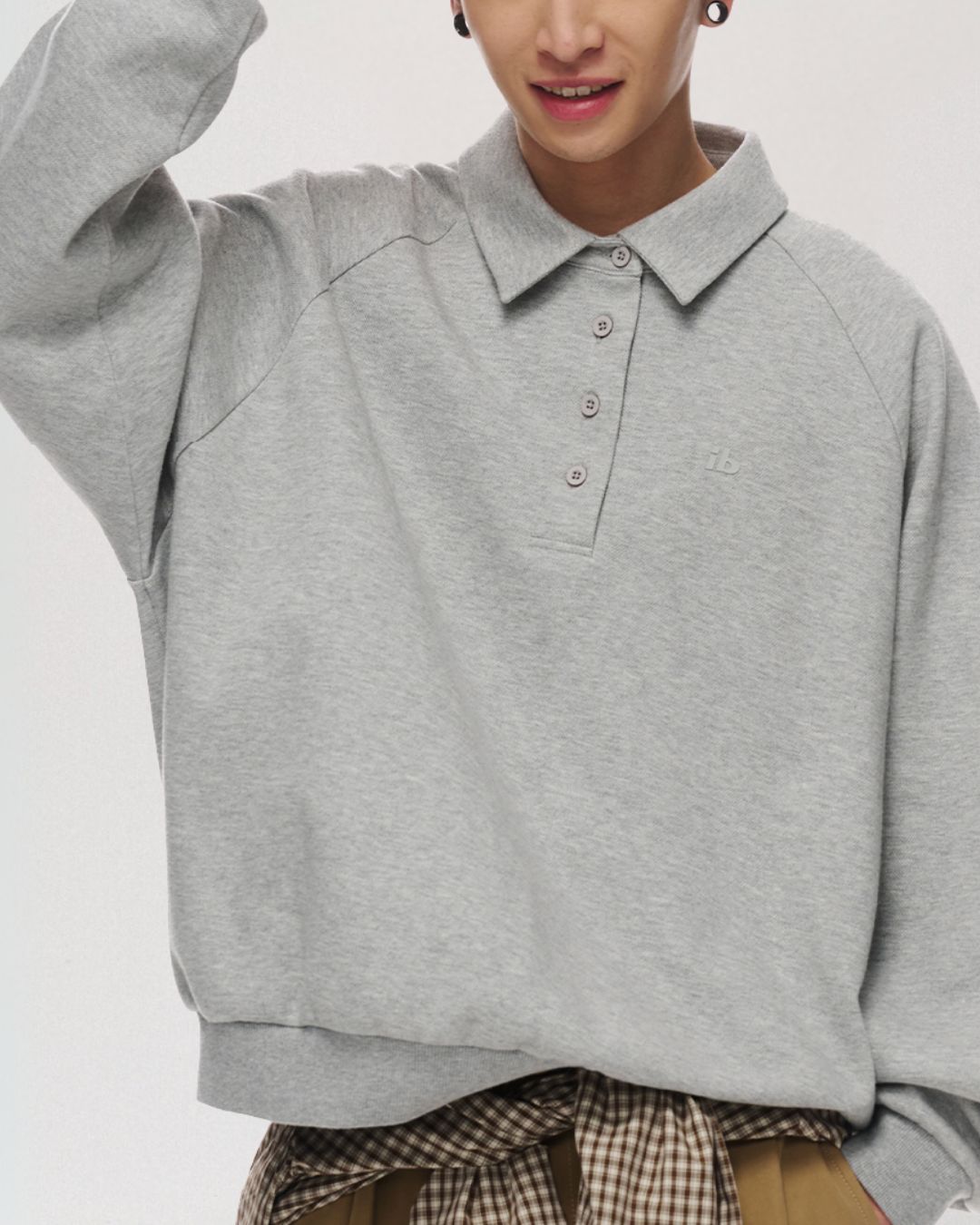 Relaxed Polo Sweatshirt　LS098