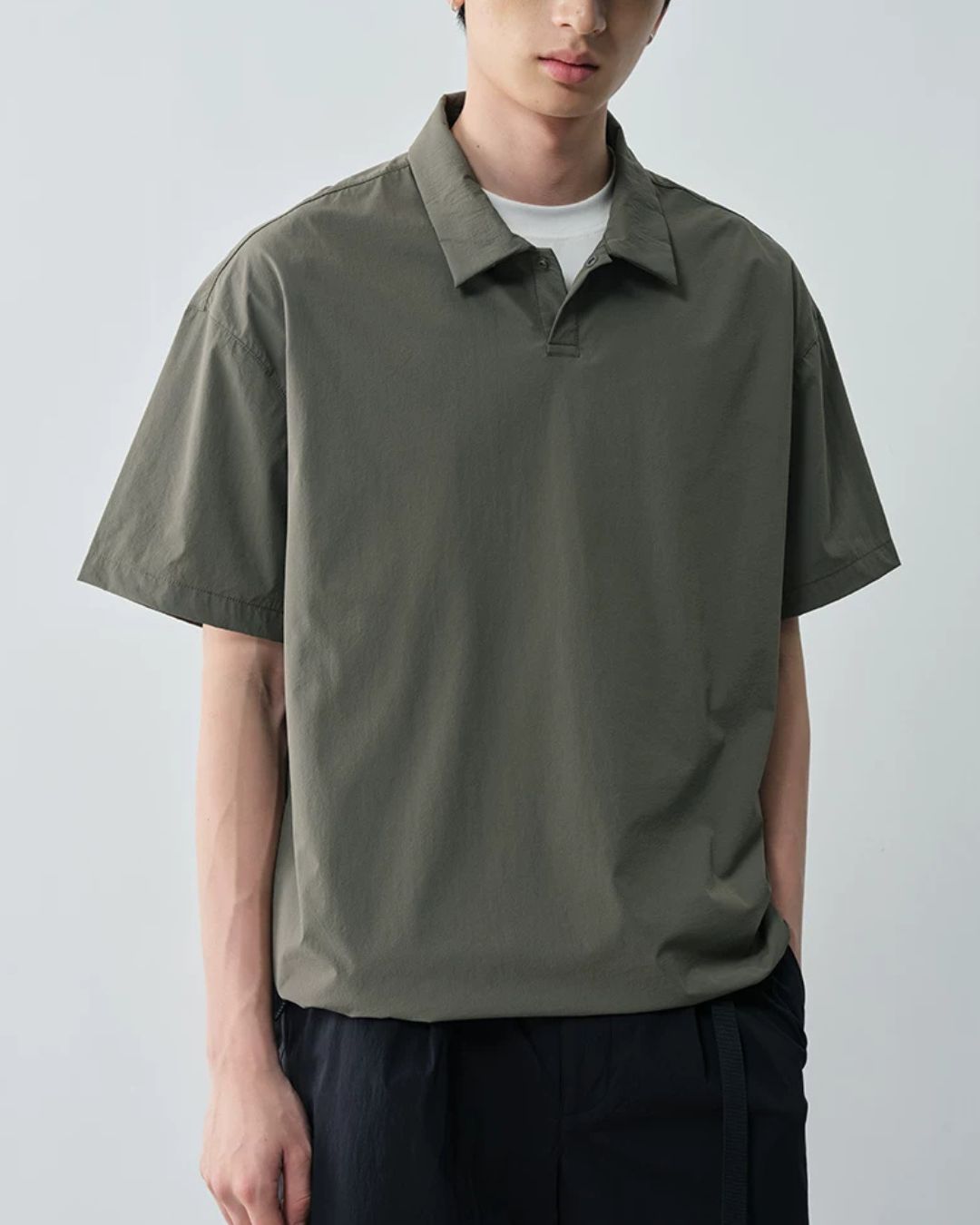 Nylon Drawstring Polo Shirt　SS084