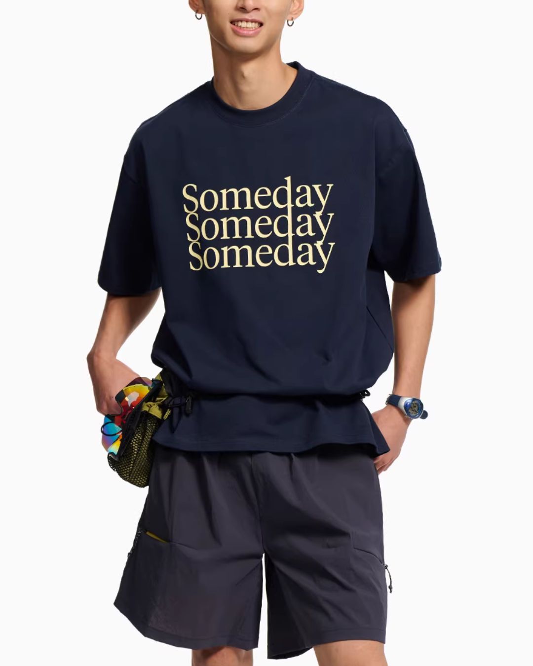 3-tier Logo Loose T-shirt　ST180