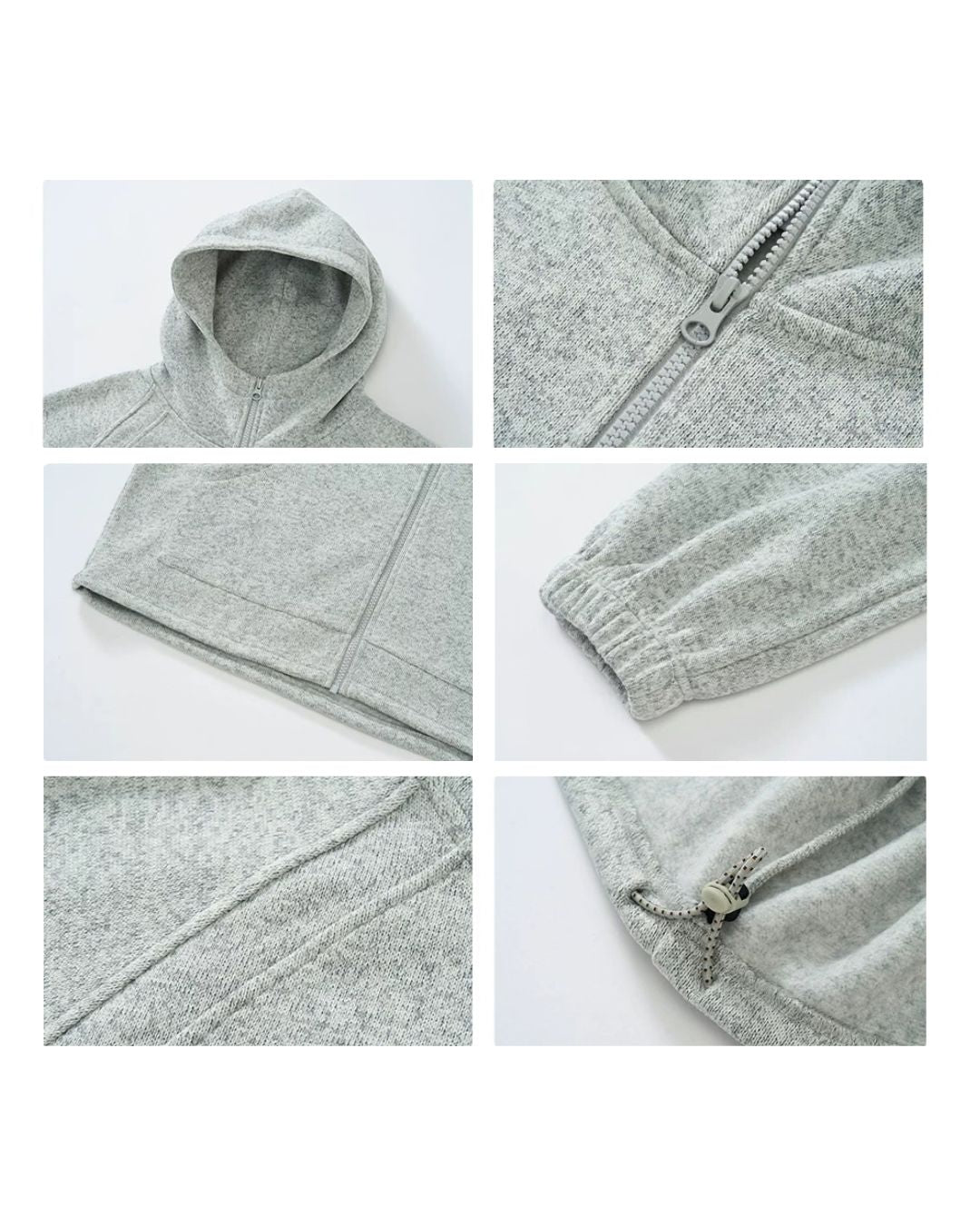 Heathered Zip Hoodie　HD085