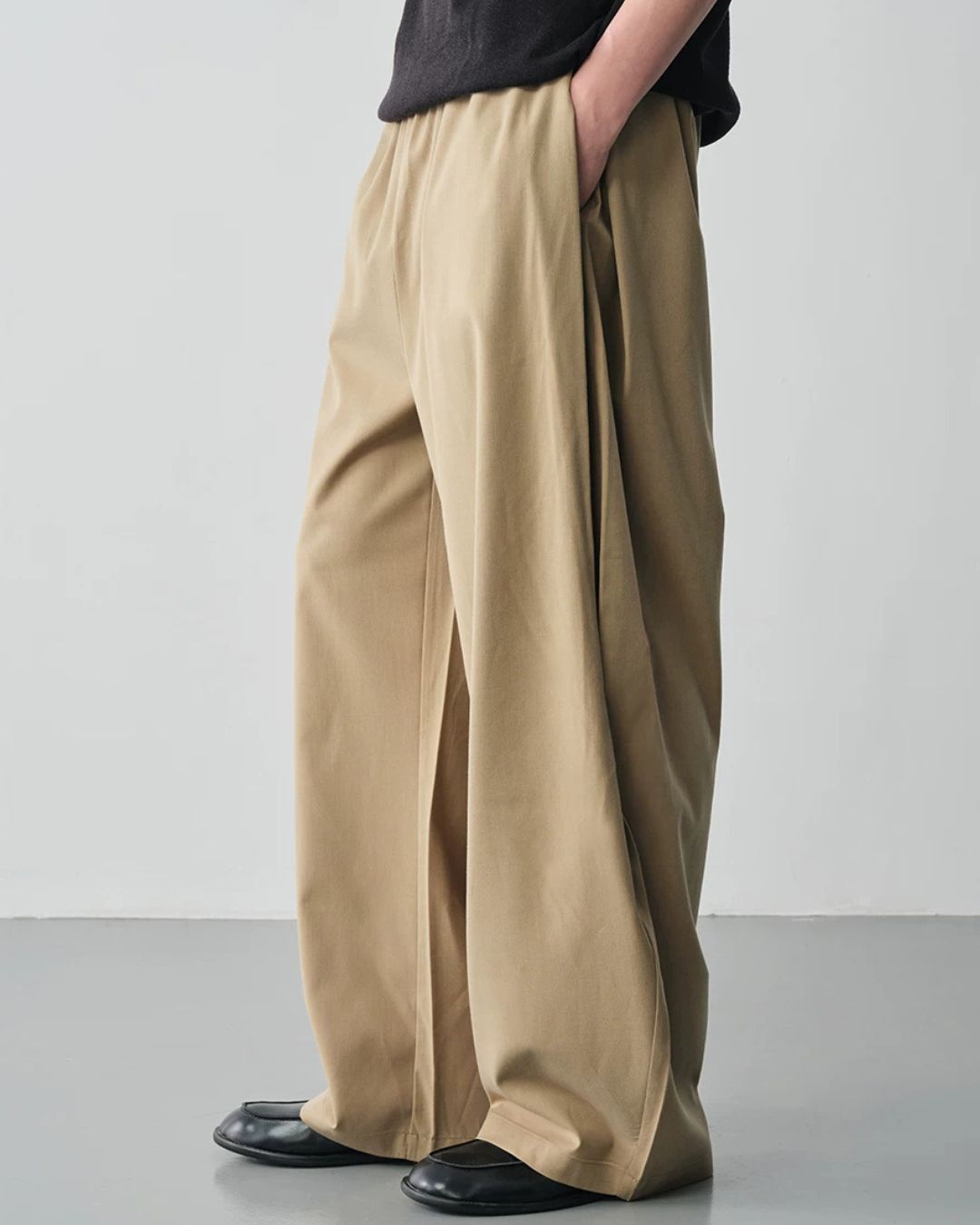 Linen Blended Drape Pants　WP105