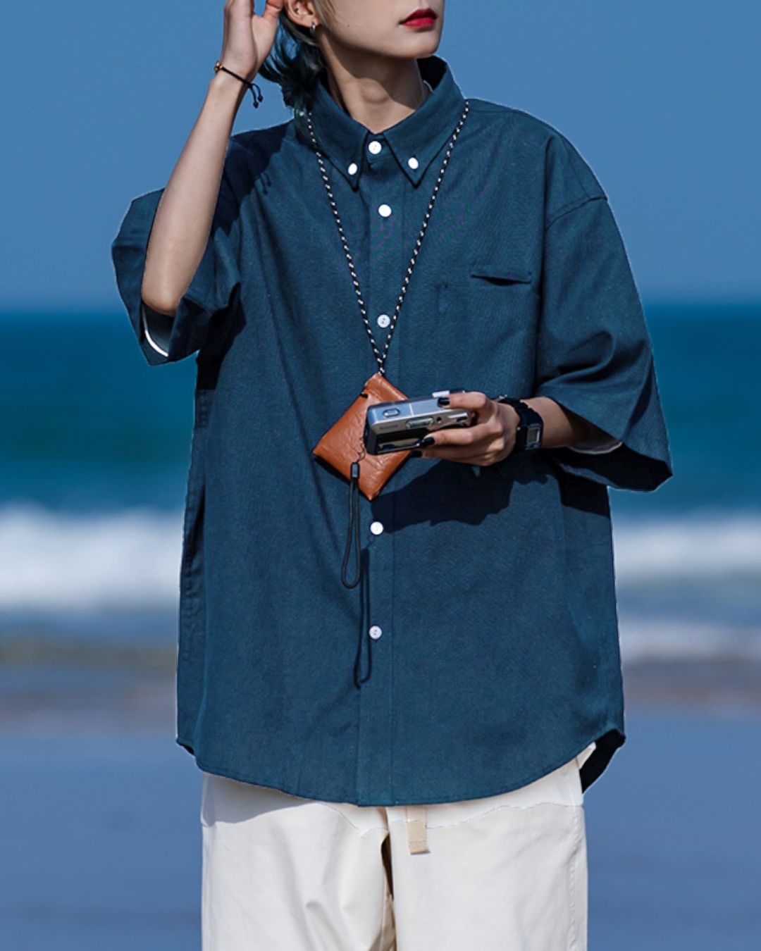Button-Down Short Sleeve Shirt　SS013