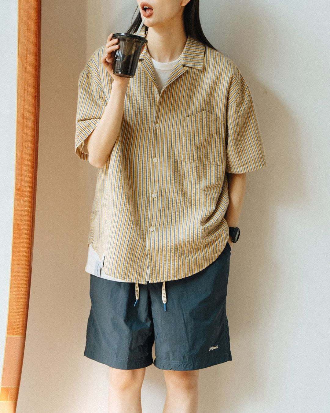 【10日以内お届け】Nylon Logo Half Pants　SP021