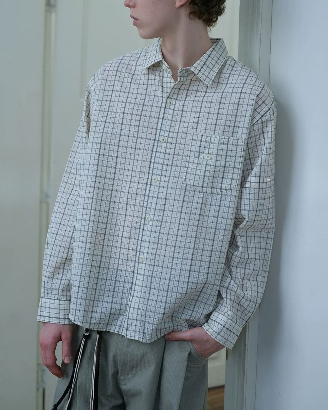 Textured Check Shirt　LS113