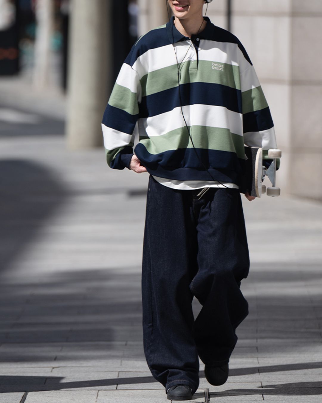 Border Polo Sweatshirt　LS101