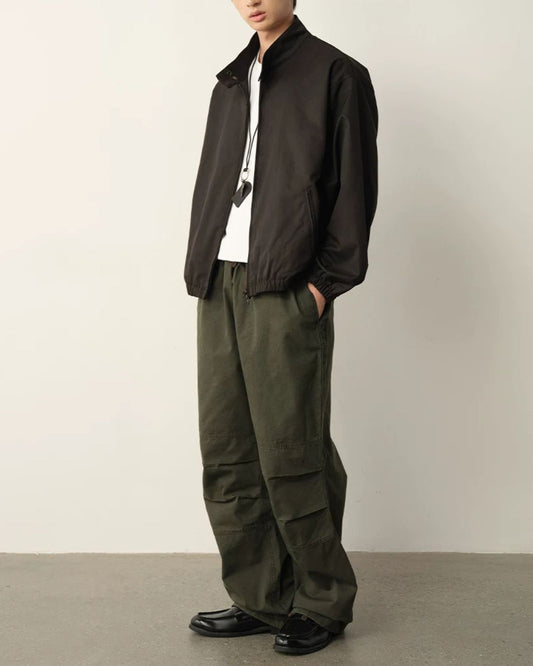 Washed Panel Wide Pants　WP126
