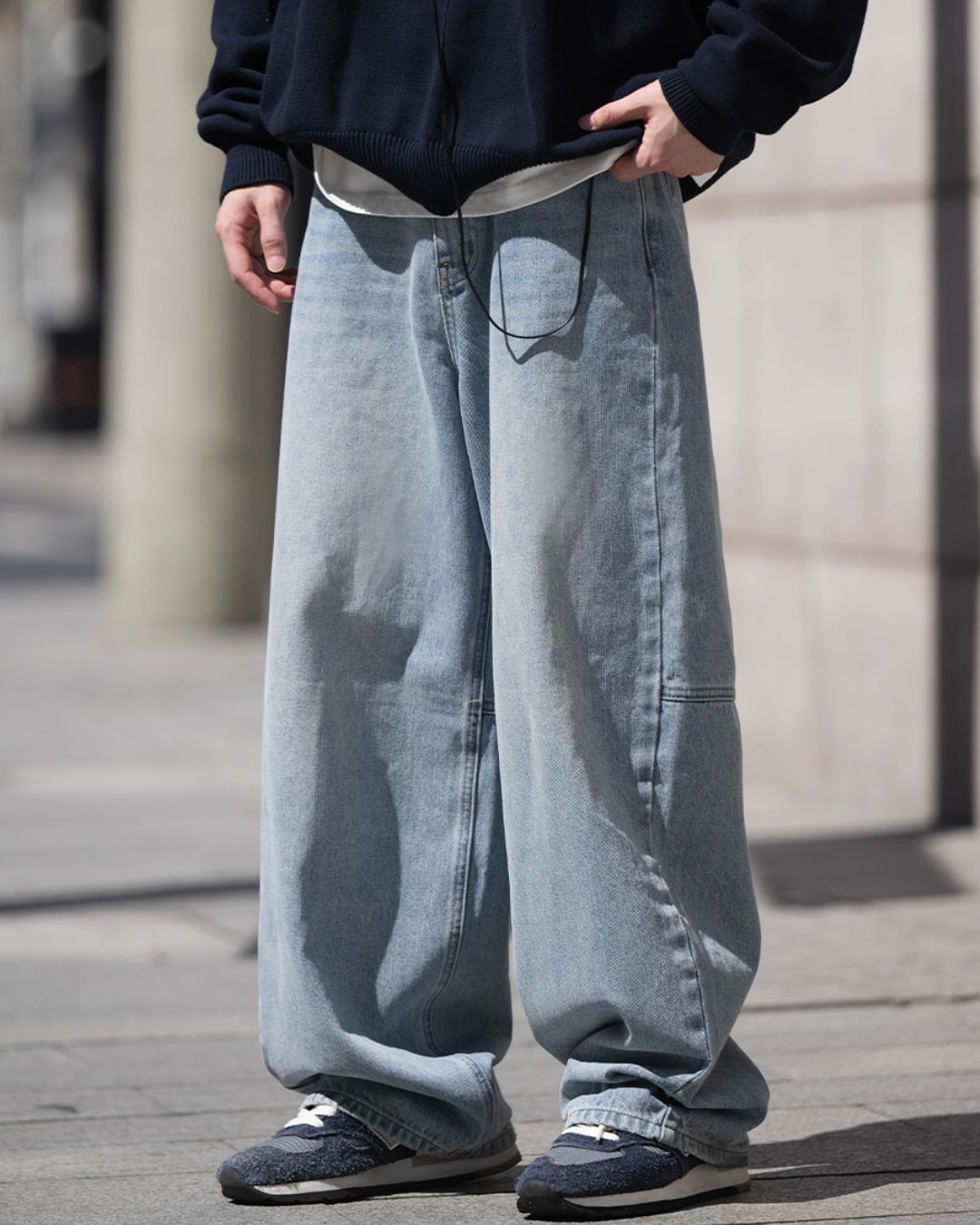 Wide-leg Blue Jeans　DP055