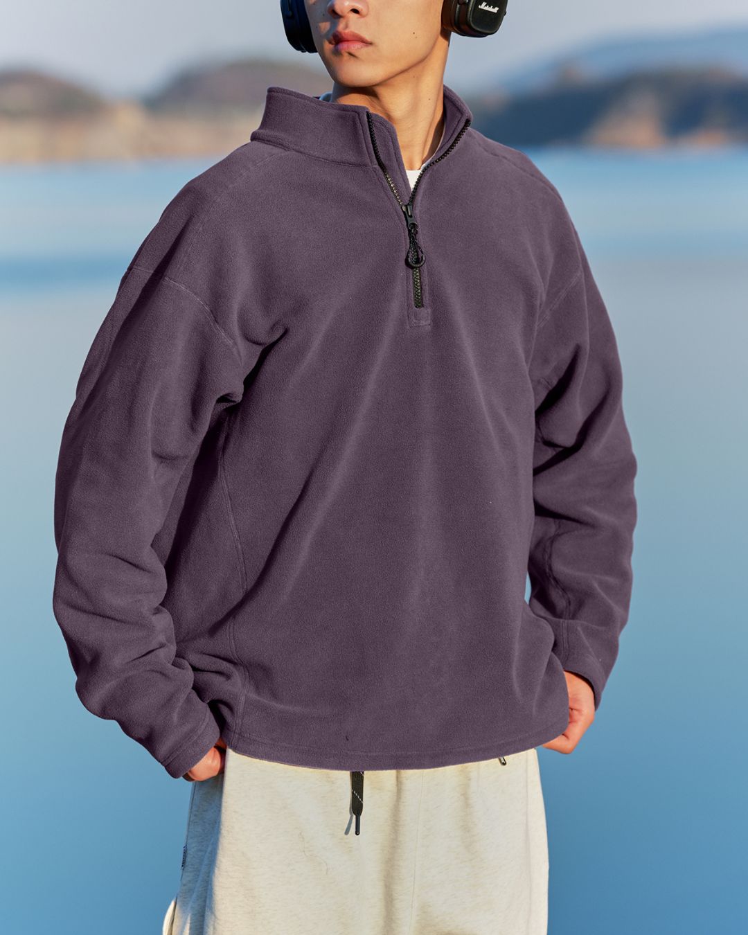Fleece Half-zip Sweat　SW095