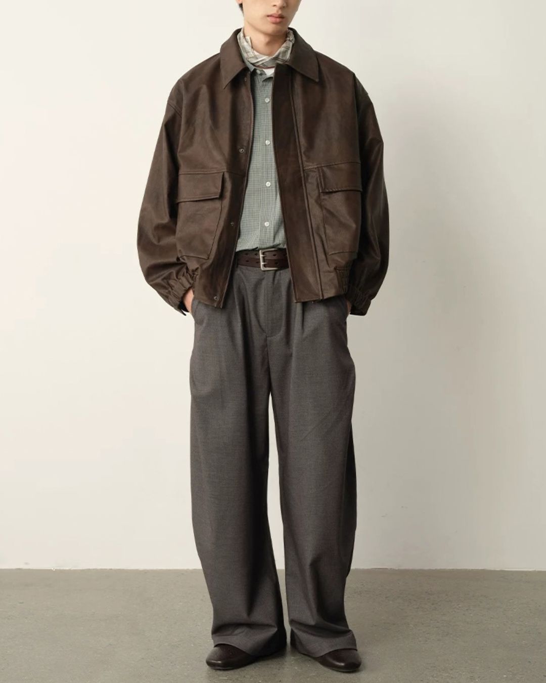 Retro PU Leather Jacket　JK260