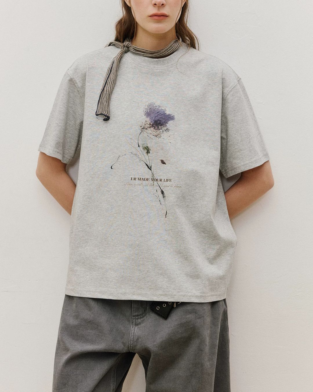 Sorona Flower Print T-Shirt　ST199